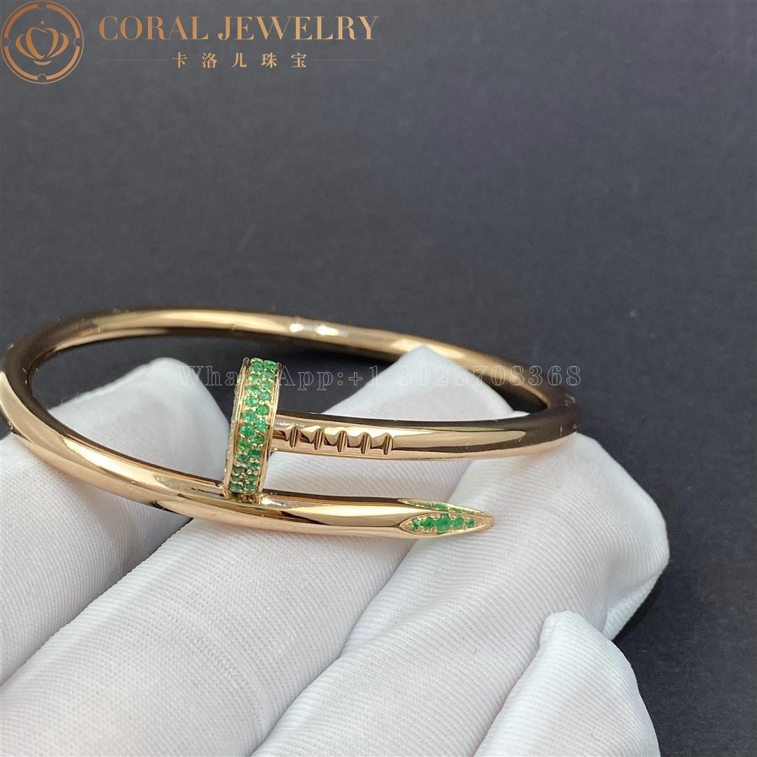 Cartier Juste Un Clou Bracelet，18kt Emerald Customised