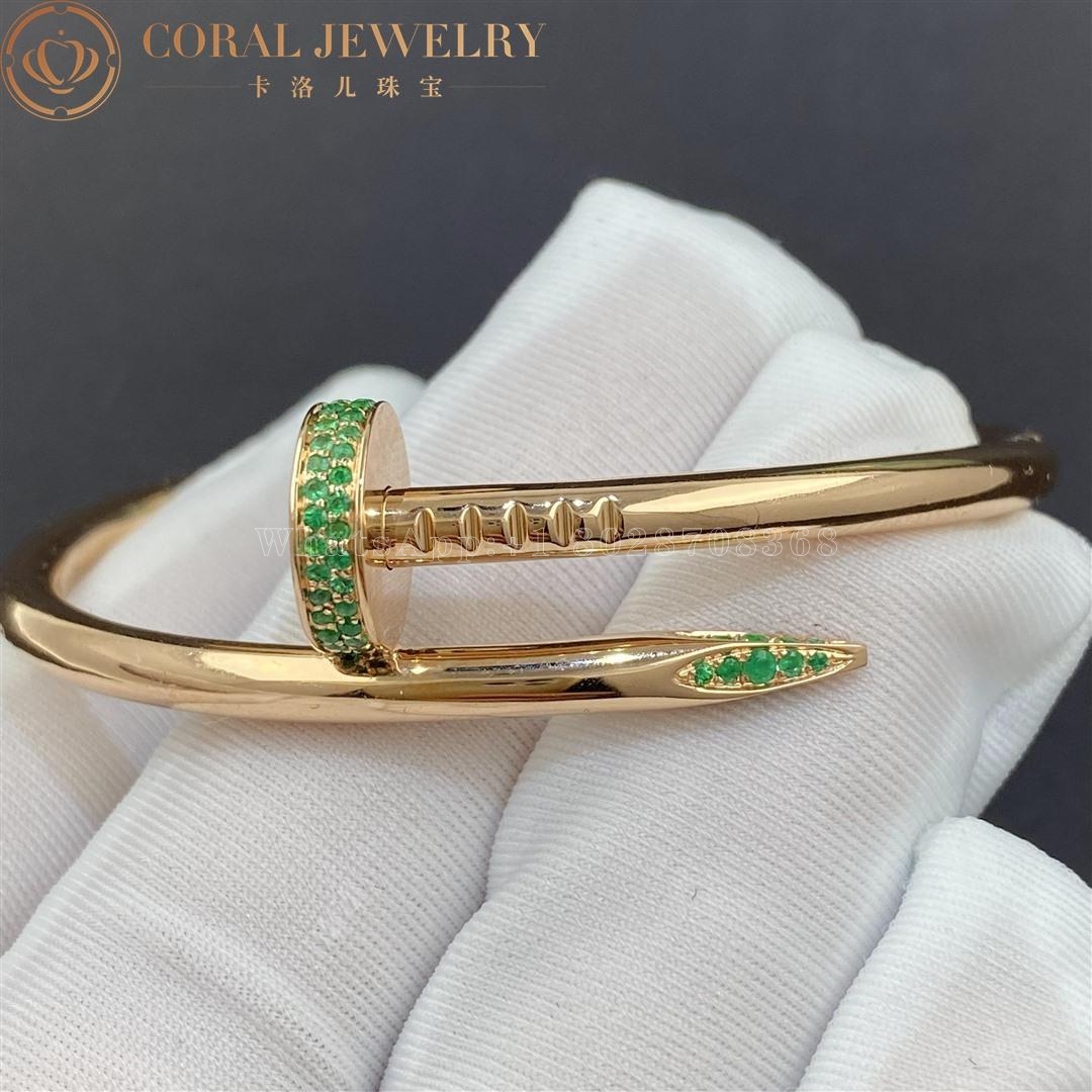 Cartier Juste Un Clou Bracelet，18kt Emerald Customised