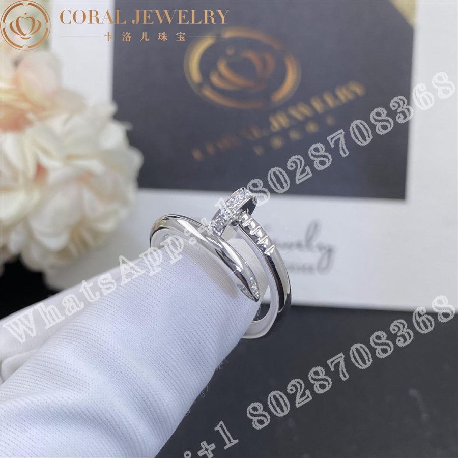 Cartier Juste Un Clou Ring White Gold Diamonds Ref B4092700 Coral (5)