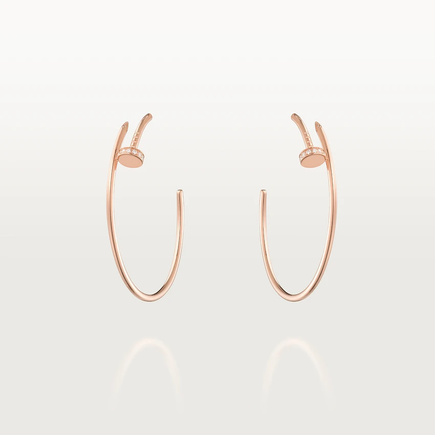 Cartier Juste un Clou Earrings, Rose Gold, Diamonds Ref. B8301212