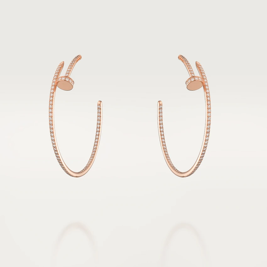 Cartier Juste un Clou Earrings, Rose Gold, Diamonds Ref. N8515009