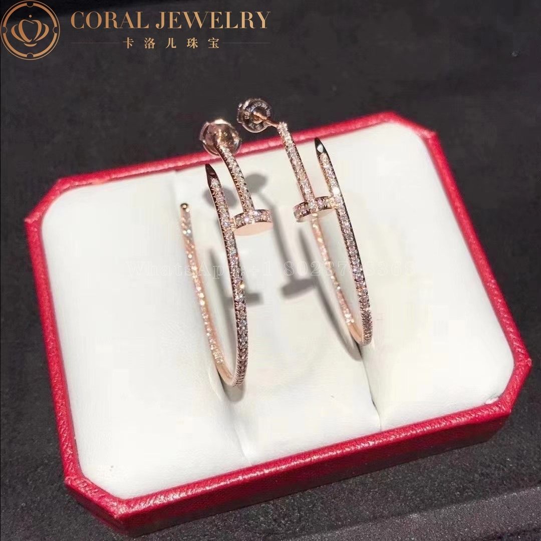 Cartier Juste un Clou Earrings, Rose Gold, Diamonds Ref. N8515009