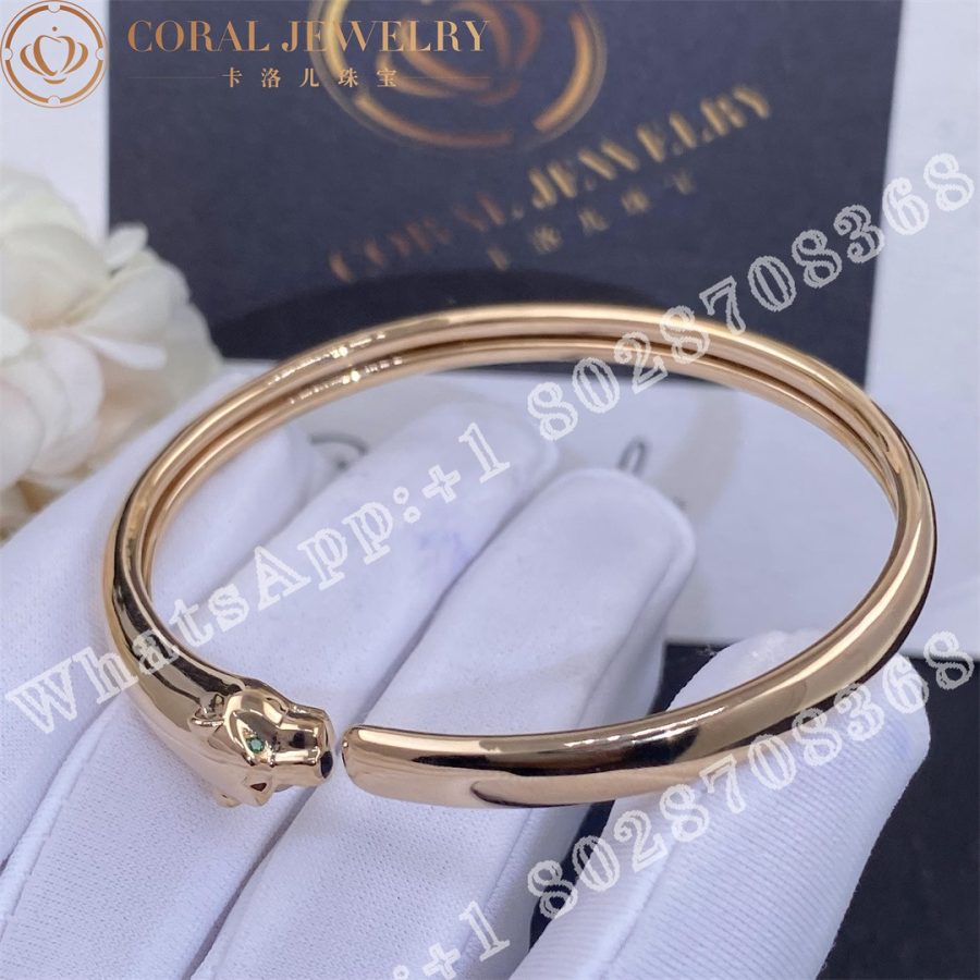 Cartier Panthere De Cartier Bracelet Rose Gold Onyx Tsavorite Garnets Ref B6067317 Coral (2)