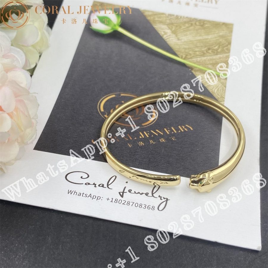 Cartier Panthere De Cartier Bracelet Yellow Gold Onyx Tsavorite Garnets Ref B6067217 Coral (10)