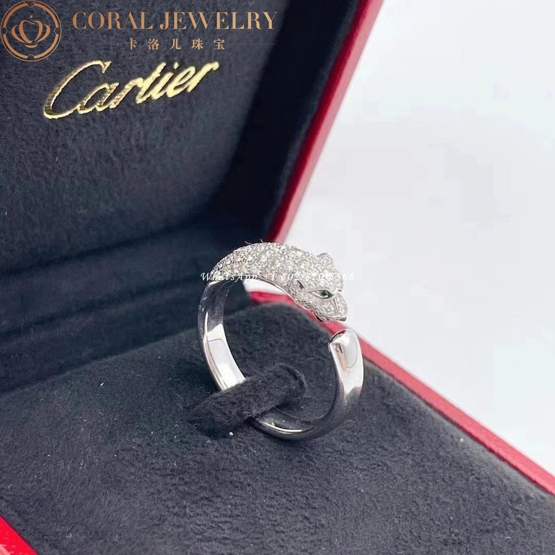 Cartier Panthère De Cartier Ring White Gold, Emeralds, Diamonds Ref. N4765900