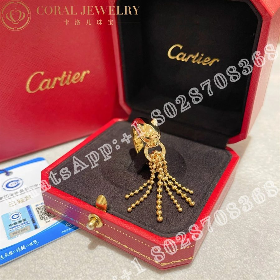 Cartier Panthere De Cartier Ring Yellow Gold Tsavorite Onyx Diamonds Ref N4744000 Coral (3)