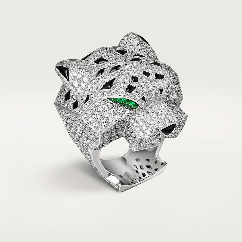 Cartier Panthère De Cartier, White Gold, Emeralds, Onyx Ref. H4179600