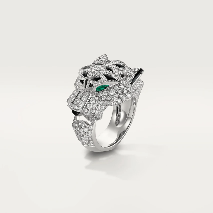 Cartier Panthère De Cartier, White Gold, Emeralds, Onyx Ref. N4211000