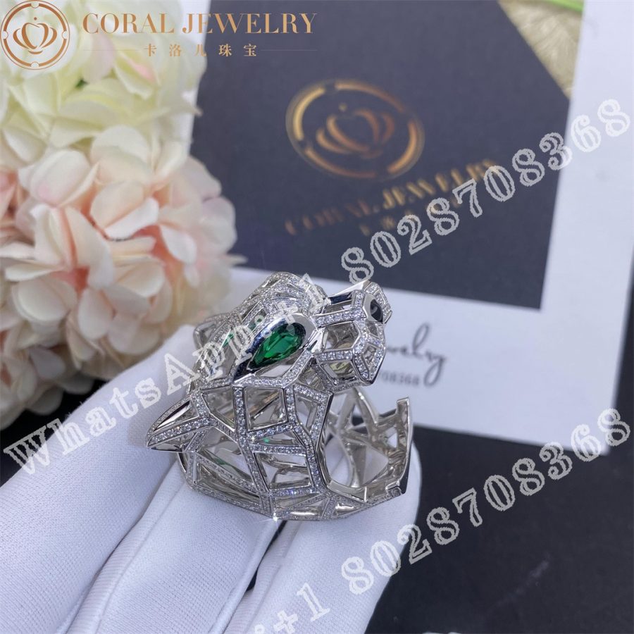 Cartier Panthere De Cartier White Gold Emeralds Onyx Ref N4722400 Coral (11)