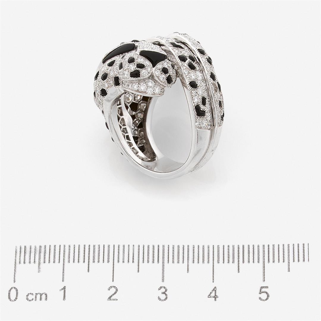 Cartier Panthère De Cartier Ring, Panthere Diamond Onyx Coil Ring H4179400