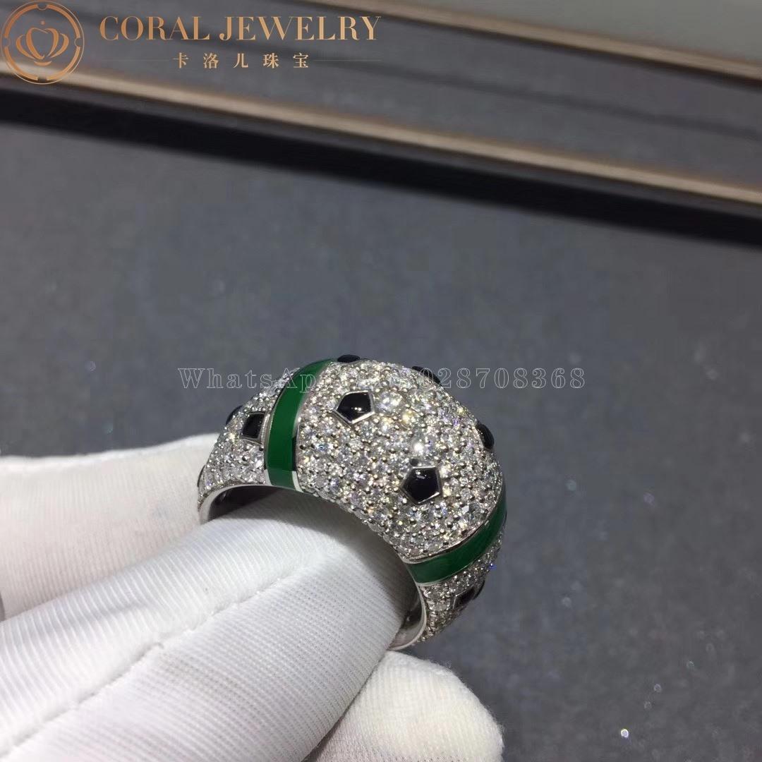 Cartier Panthère de Cartier Ring, White Gold, Chrysoprases, Onyx, Diamonds H4275900