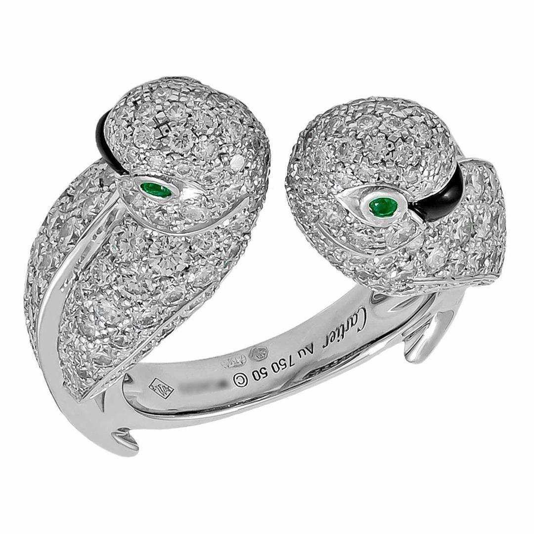 Cartier Les Oiseaux Libérés Ring, White Gold , Diamond Love Birds Ring N4244800