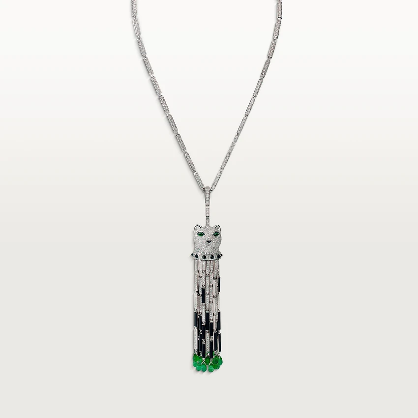 Cartier Panthère de Cartier Necklace White Gold Set with Emeralds, Onyx and Diamonds HP700480