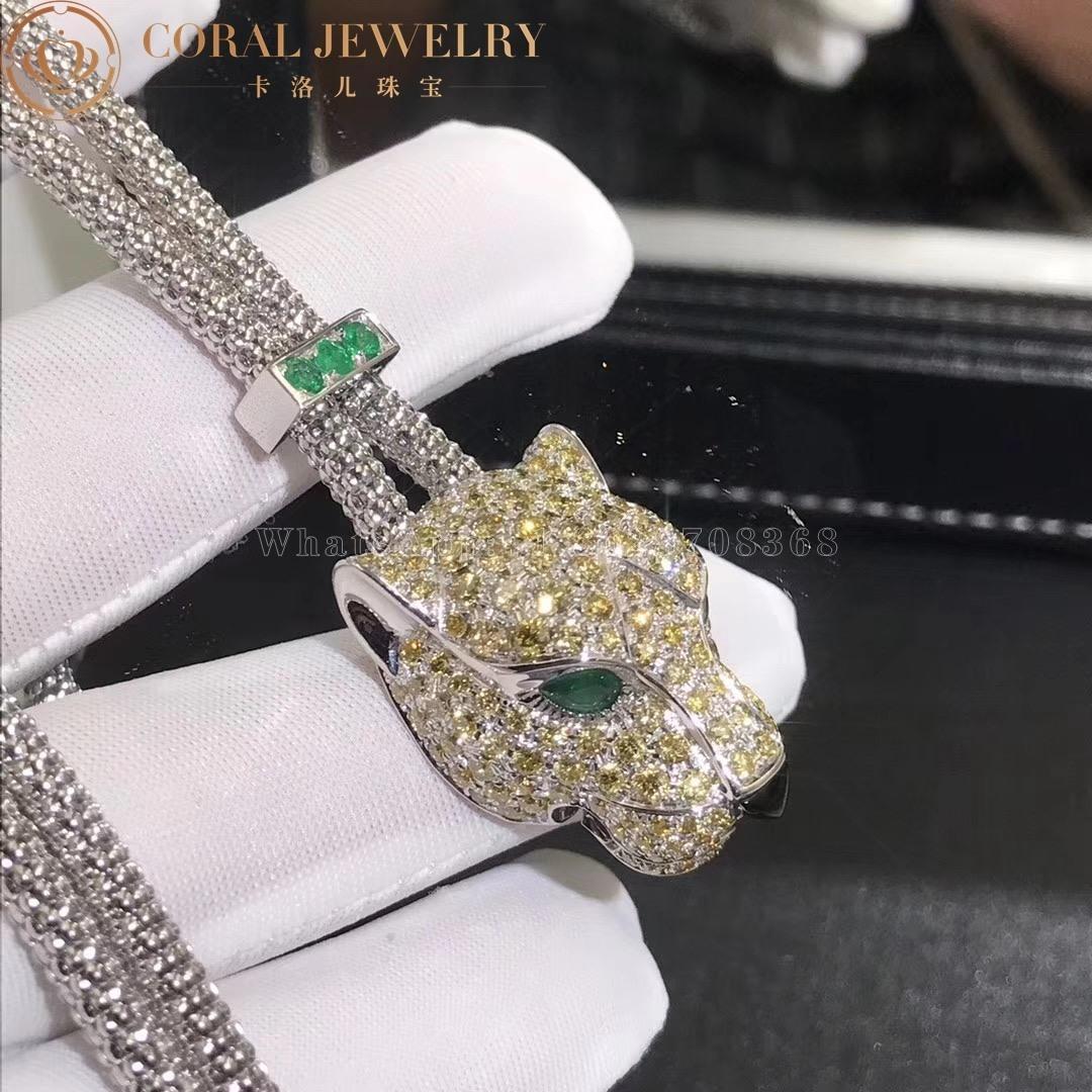 Cartier Panthère de Cartier Necklace White Gold, Pave Diamond Customized