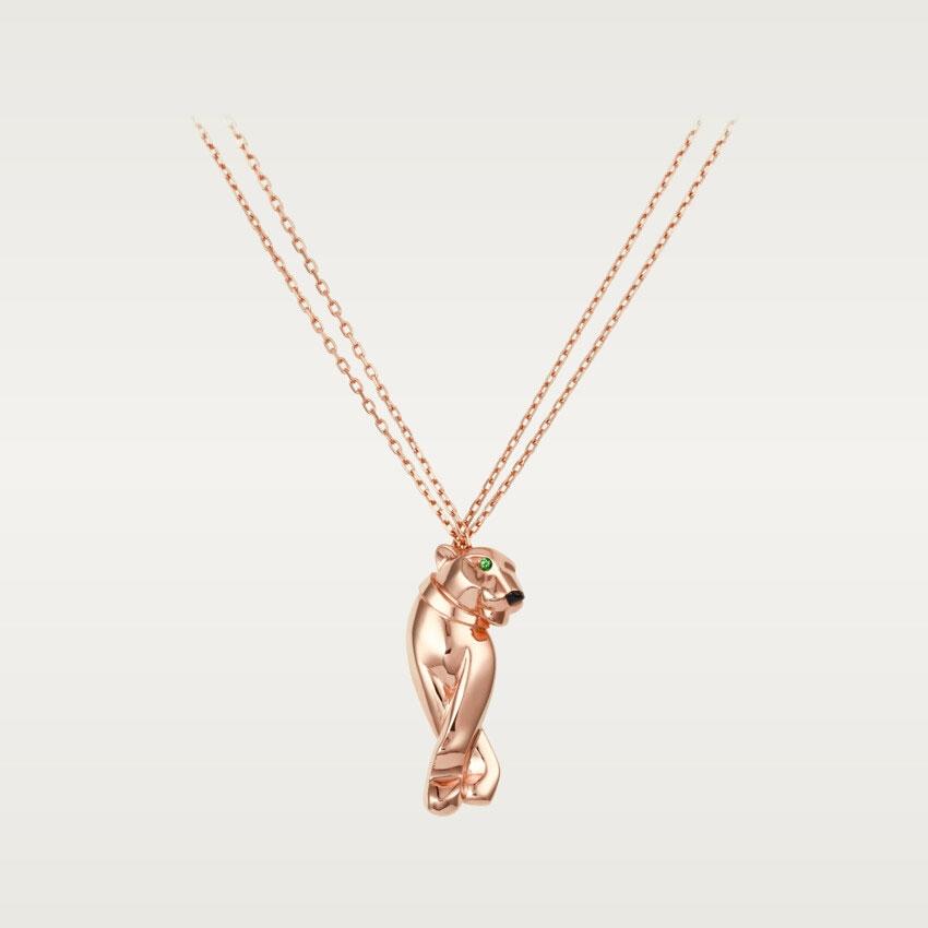 Cartier Panthere De Cartier Necklace Rose Gold B7221900 Coral (1)