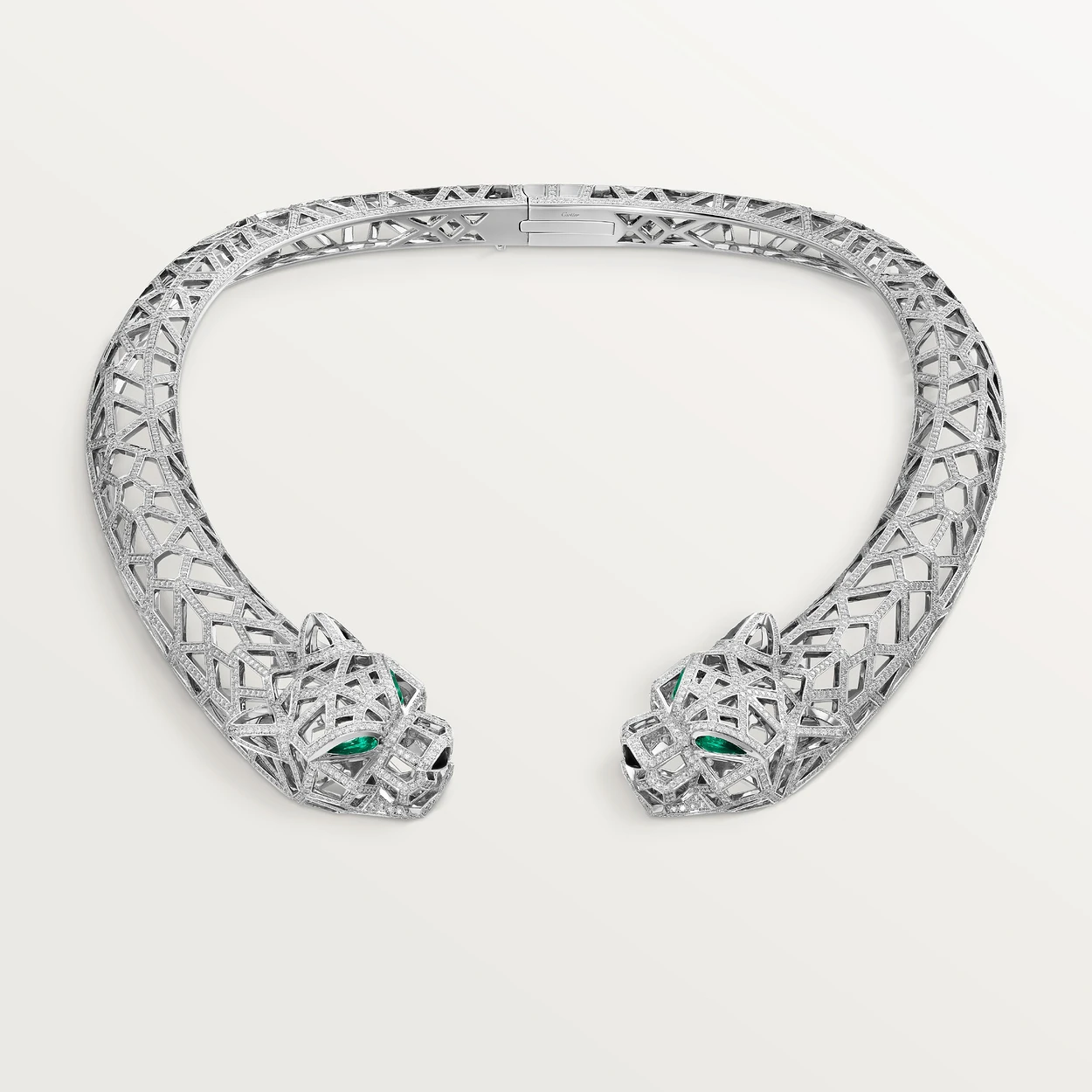 Cartier Panthère De Cartier Necklace, White Gold Diamonds High Jewelry H7000523