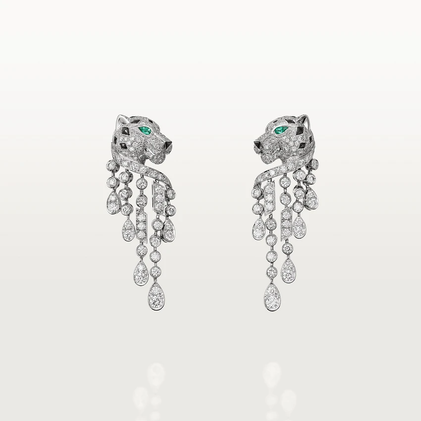 Cartier Panthère de Cartier Earrings, White Gold, Diamonds H8000656