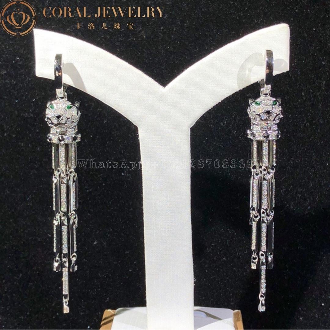 Cartier Panthère de Cartier Earrings, White Gold, Emeralds, Onyx, Diamonds Ref. N8045900