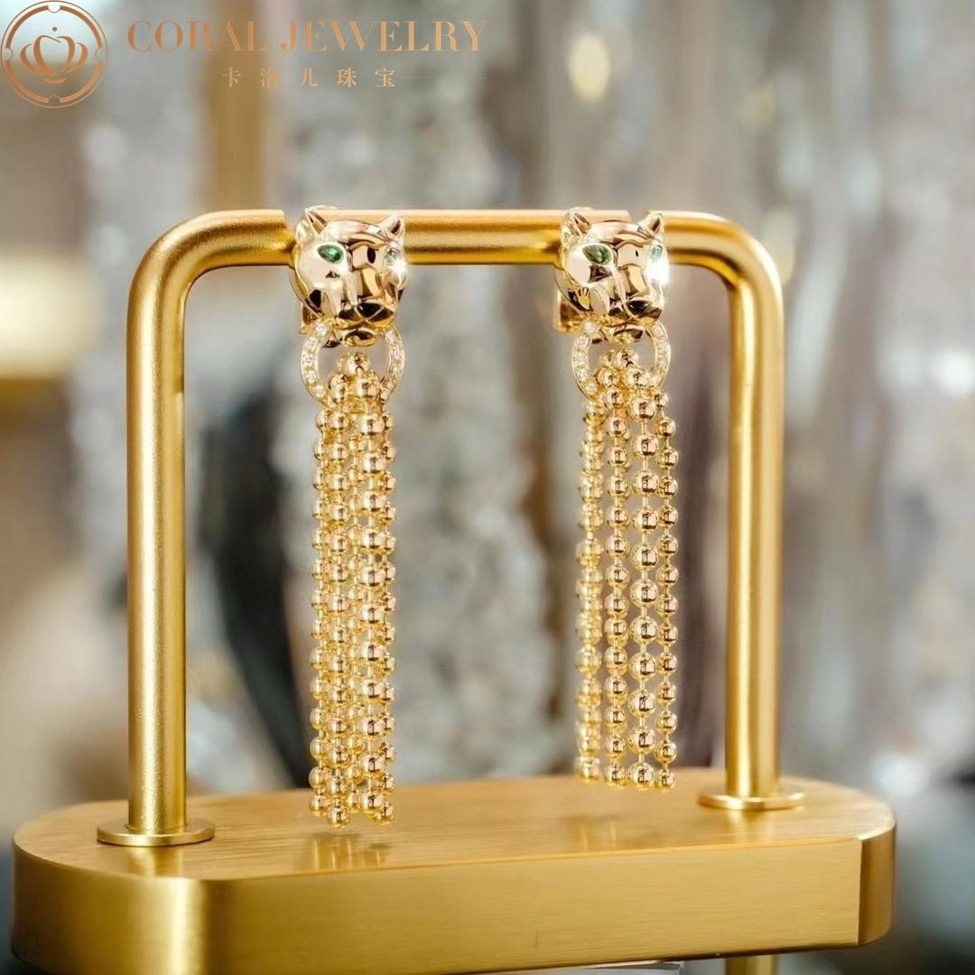 Cartier Panthère de Cartier Earrings, Yellow Gold, Tsavorite, Diamonds Ref. N8515072