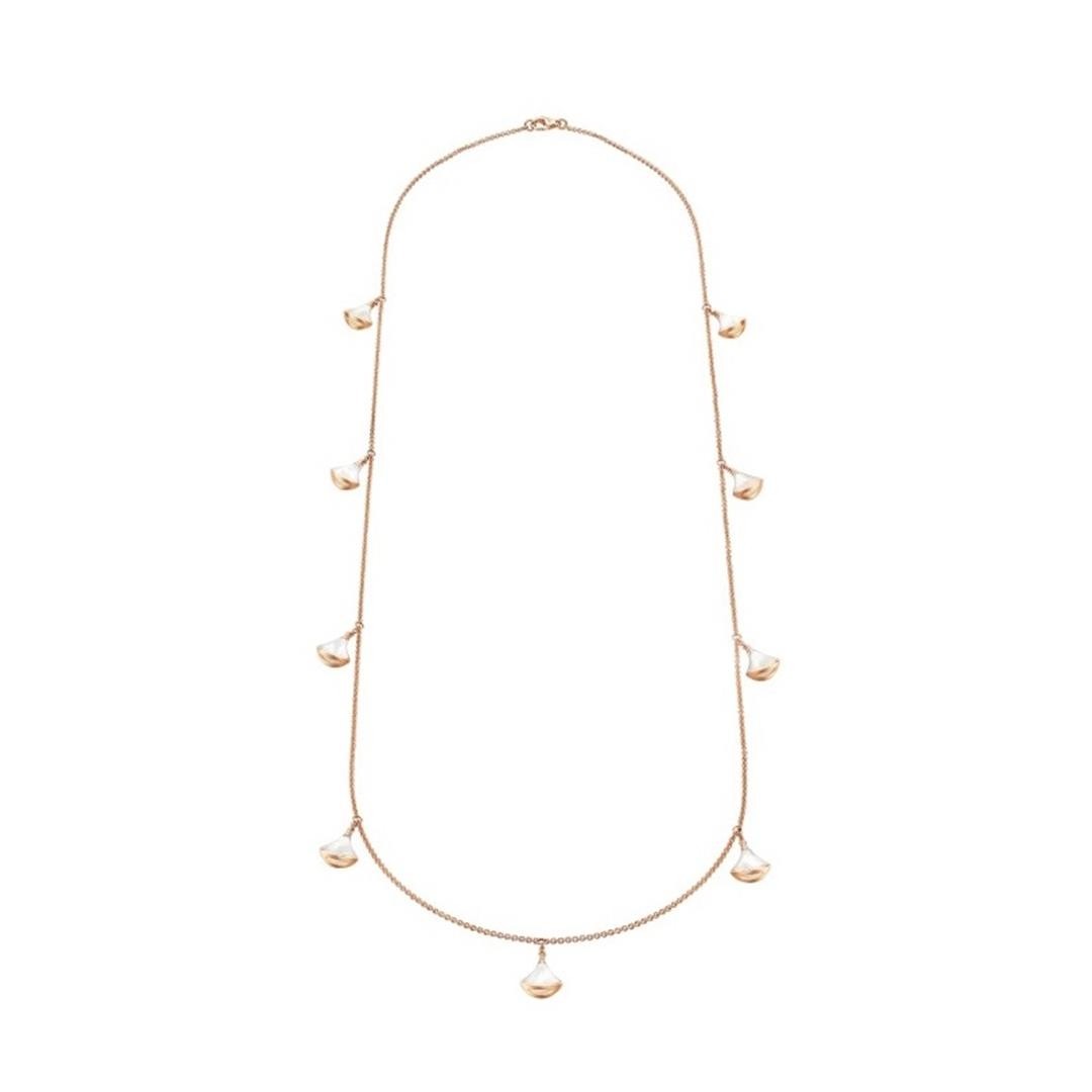 Bulgari Divas Dream Necklace Rose Gold Mother Of Pearl And Diamonds Ref 350061 Cl856969 Coral (2)