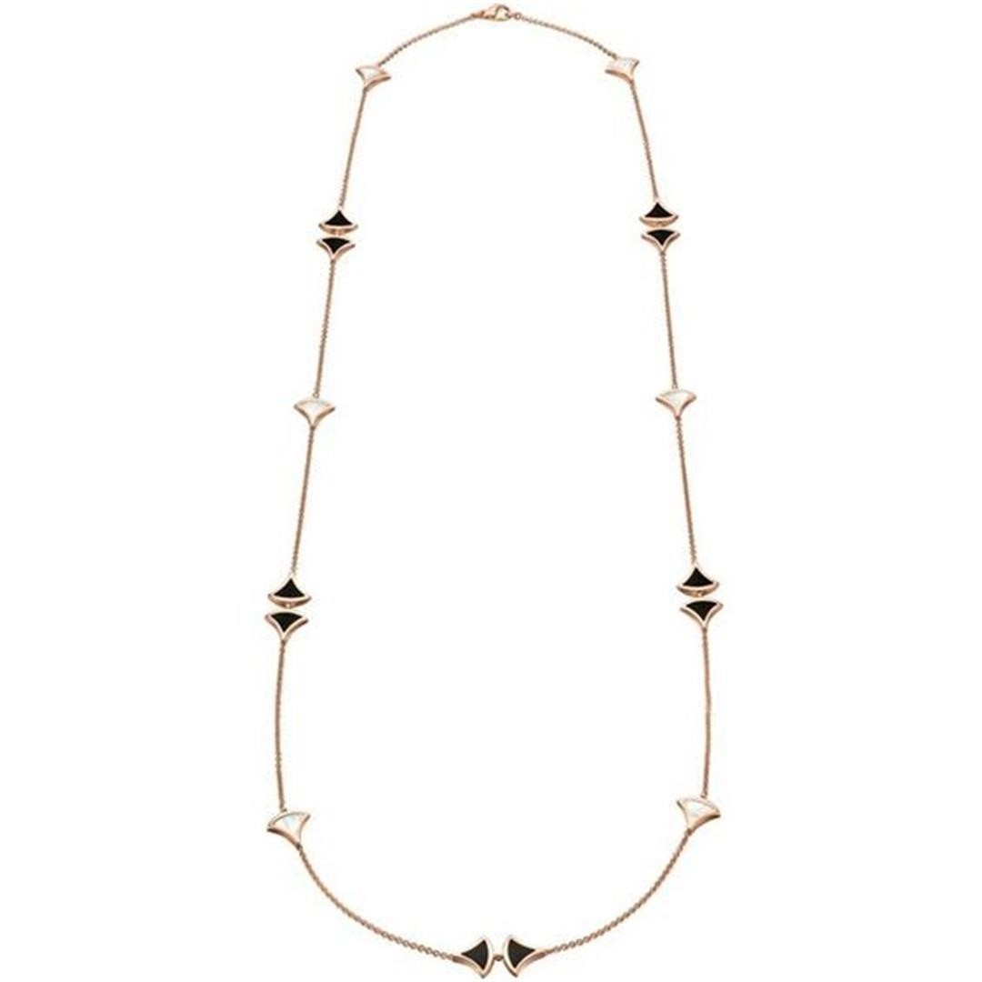 Bulgari Divas' Dream Necklace Rose Gold Mother-of-pearl and Onyx Ref.: 350060 CL856967