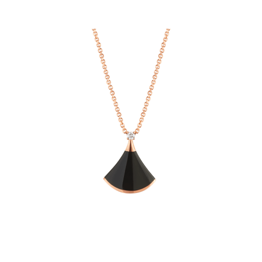 Bulgari Divas Dream Necklace Rose Gold Onyx And Diamonds Ref 350582