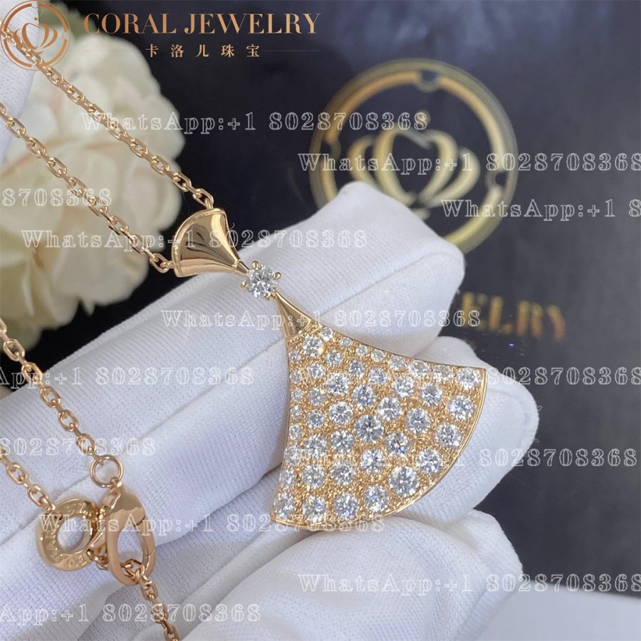 Bulgari Divas' Dream Necklace Rose Gold Set Diamonds Ref.: 350067