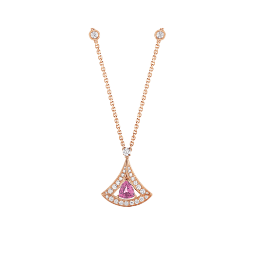 Bulgari Divas' Dream Necklace Rose Gold Set Pink Tourmaline and Diamonds Ref.: 354366