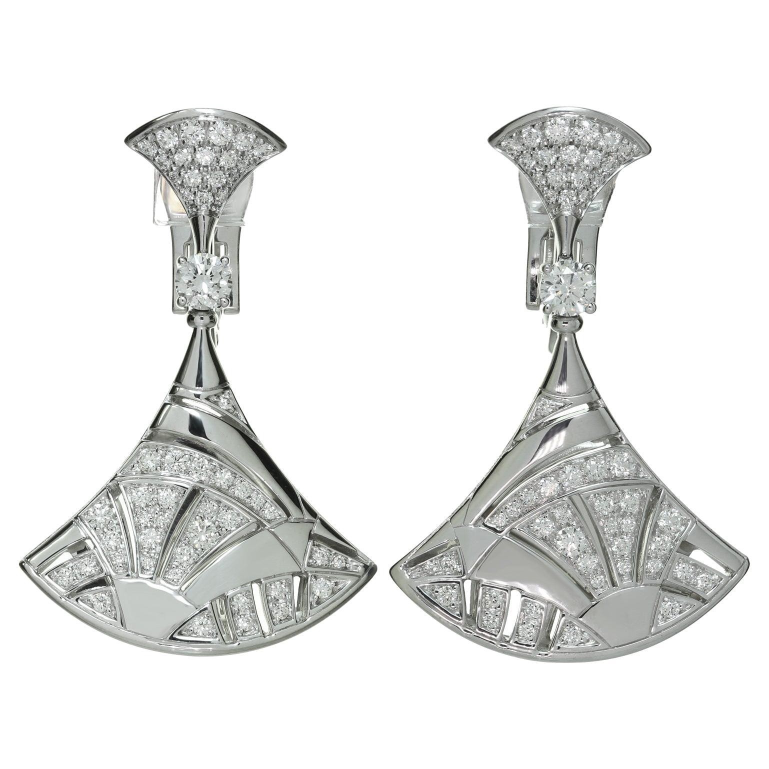 Bulgari Divas' Dream Earrings White Gold Diamonds