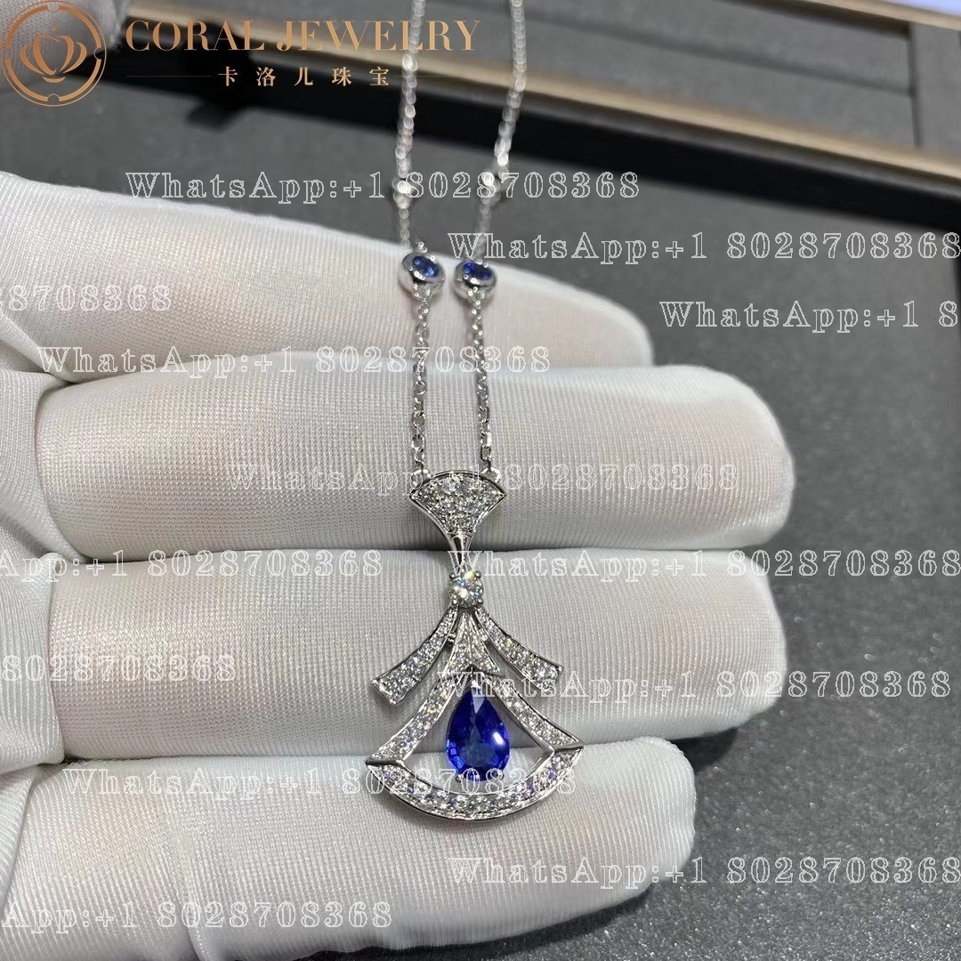 Bulgari Divas' Dream Necklace White Gold Set Sapphires and Diamonds Ref.: 357325