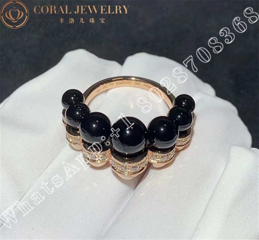 Cartier Clash De Cartier Ring Large Model Rose Gold Onyx Diamonds N4793900 Coral (10)