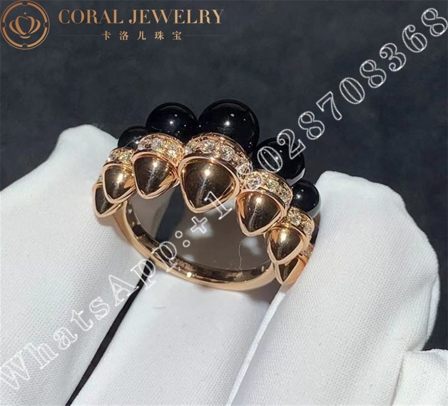 Cartier Clash De Cartier Ring Large Model Rose Gold Onyx Diamonds N4793900 Coral (11)