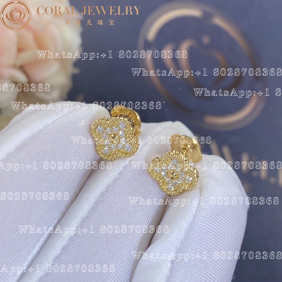 Van Cleef & Arpels Sweet Alhambra Earstuds Yellow Gold, Diamond VCARO85500