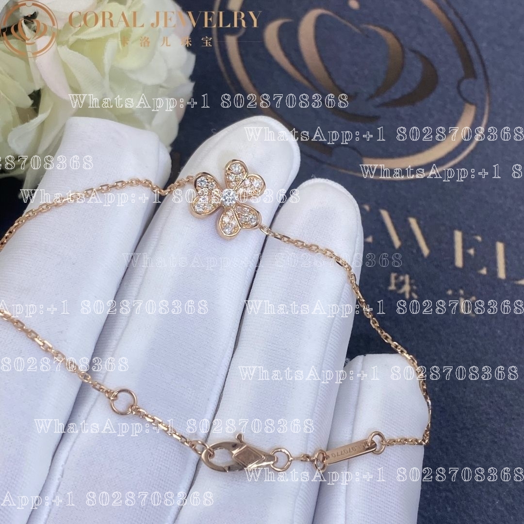 Van Cleef & Arpels Frivole bracelet, mini model Rose gold, Diamond VCARP7RD00