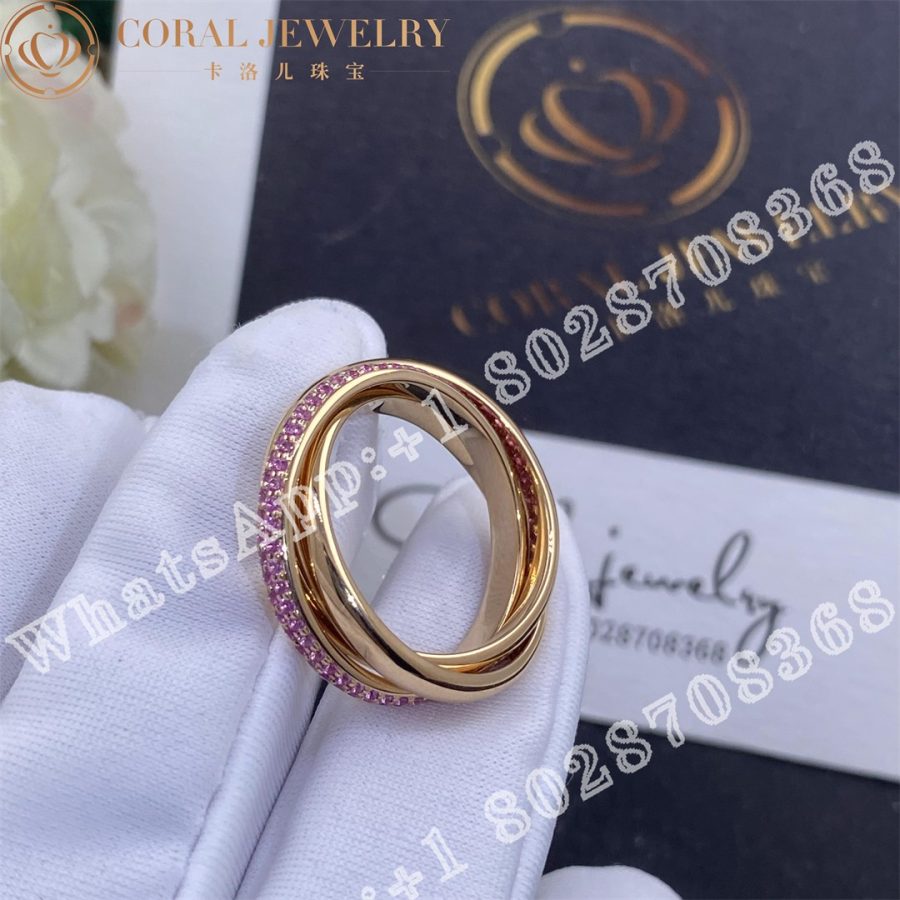 Cartier Trinity Ring Classic Diamonds Ref B4093100 Coral (6)