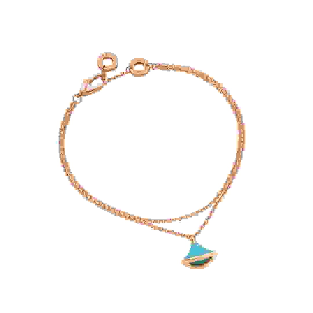 Bulgari Divas' Dream Bracelet Rose Gold Turquoise Bracelet BR857195