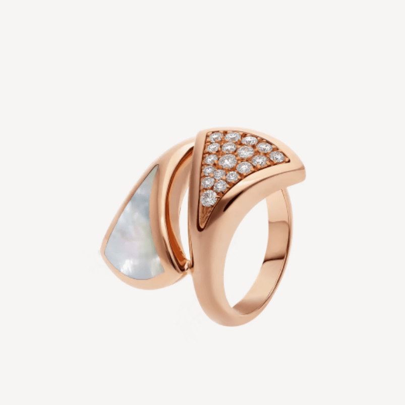 Bulgari Divas' Dream ring in Rose gold, mother of pearl and diamonds Ref.: 350721