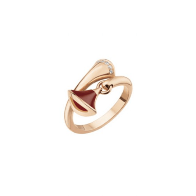 Bulgari Divas Dream Ring Rose Gold Diamond Carnelian An857404