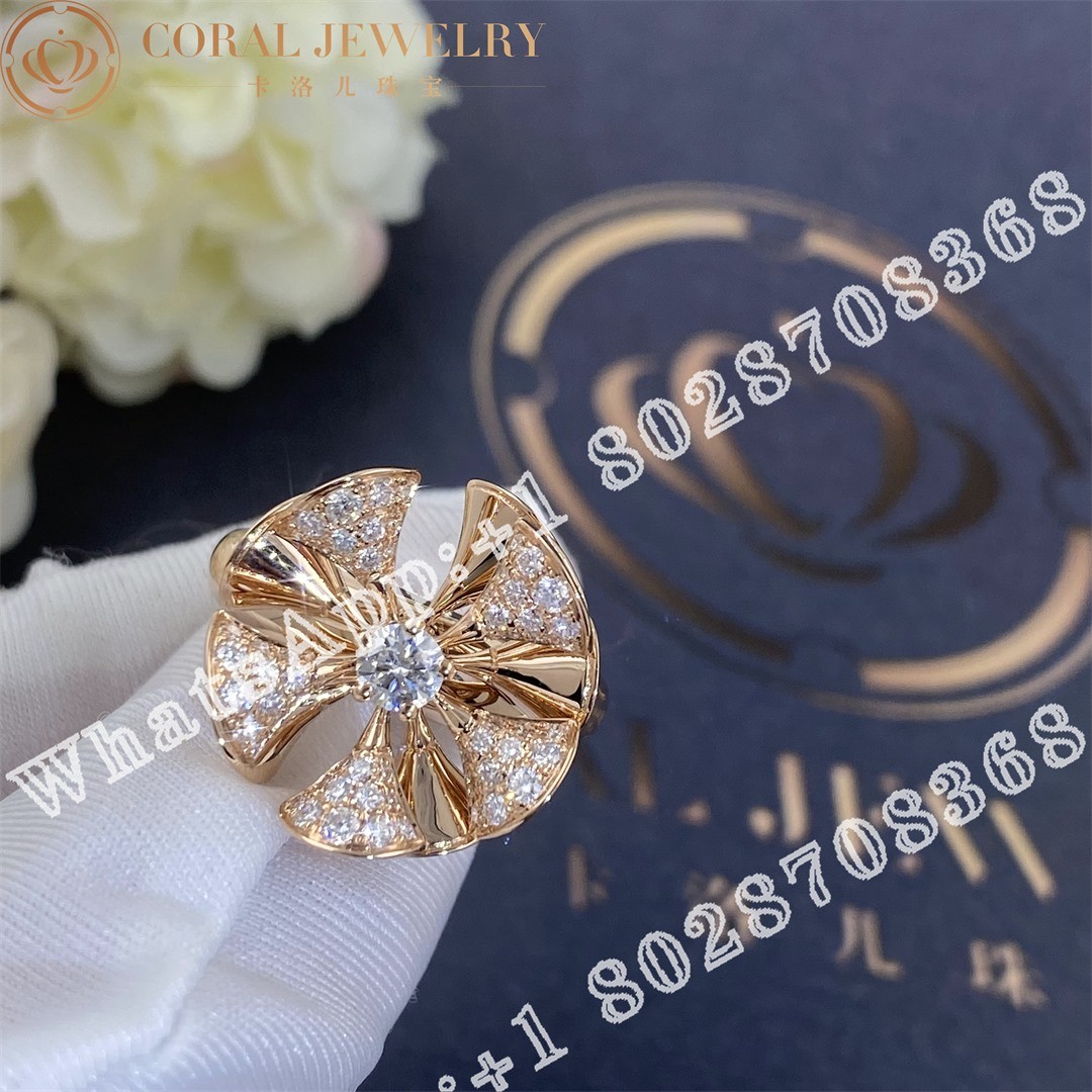 Bulgari Divas' Dream Ring Rose Gold Diamonds Ref.: AN857078