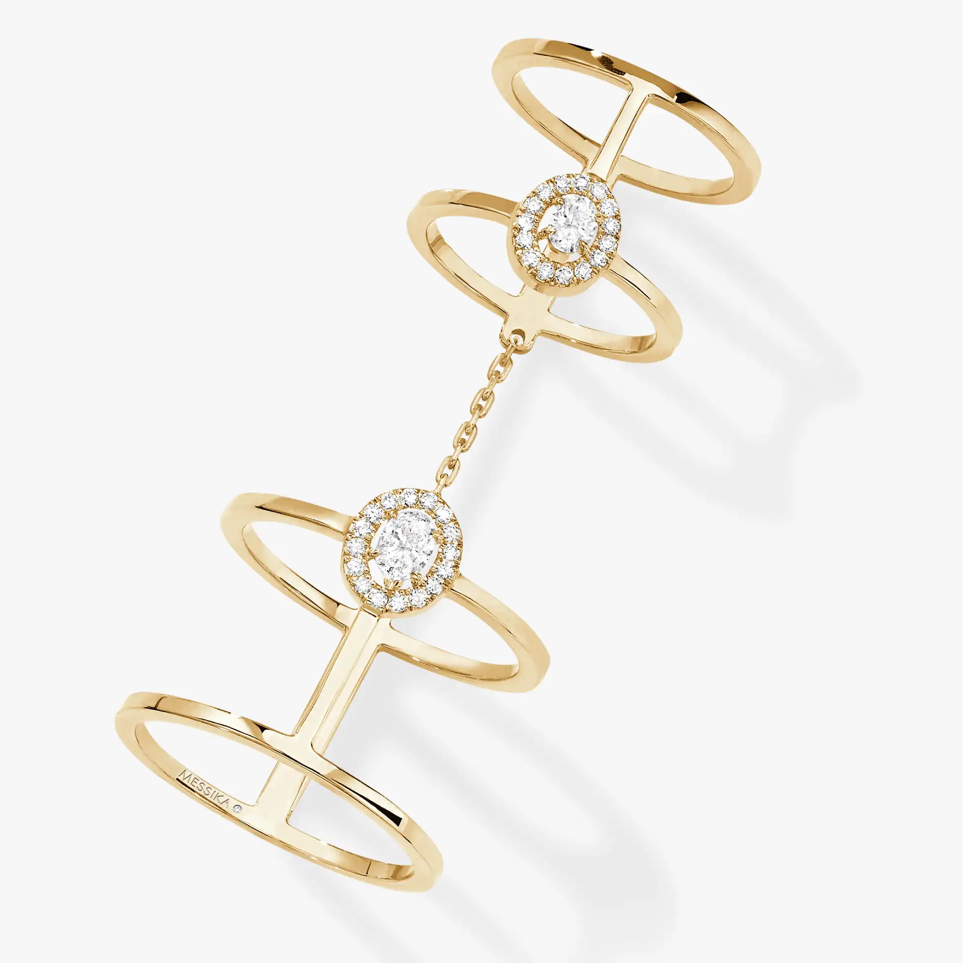 Messika Glam'azone Double Yellow Gold Diamond Ring 6141-YG