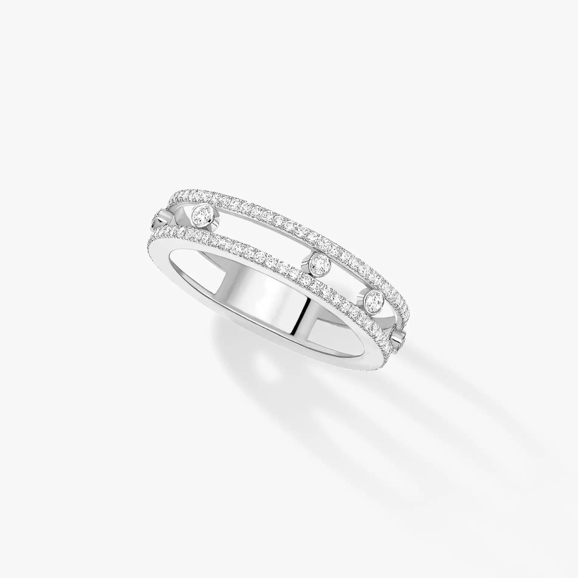 Messika Move Romane White Gold Diamond Ring 07080-WG