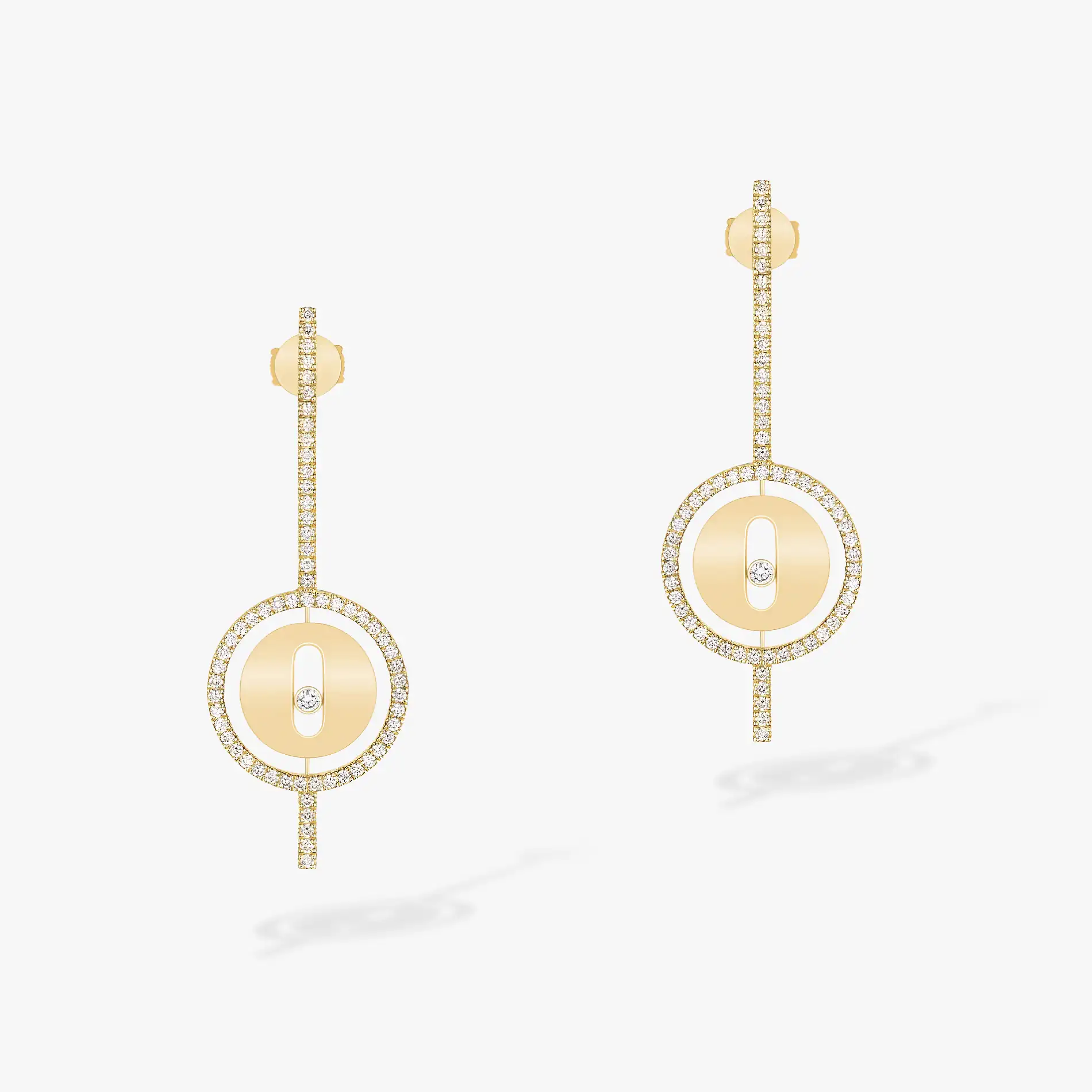 Messika Lucky Move Arrow Yellow Gold Earrings with Diamonds Lucky Move Arrow 07516-YG