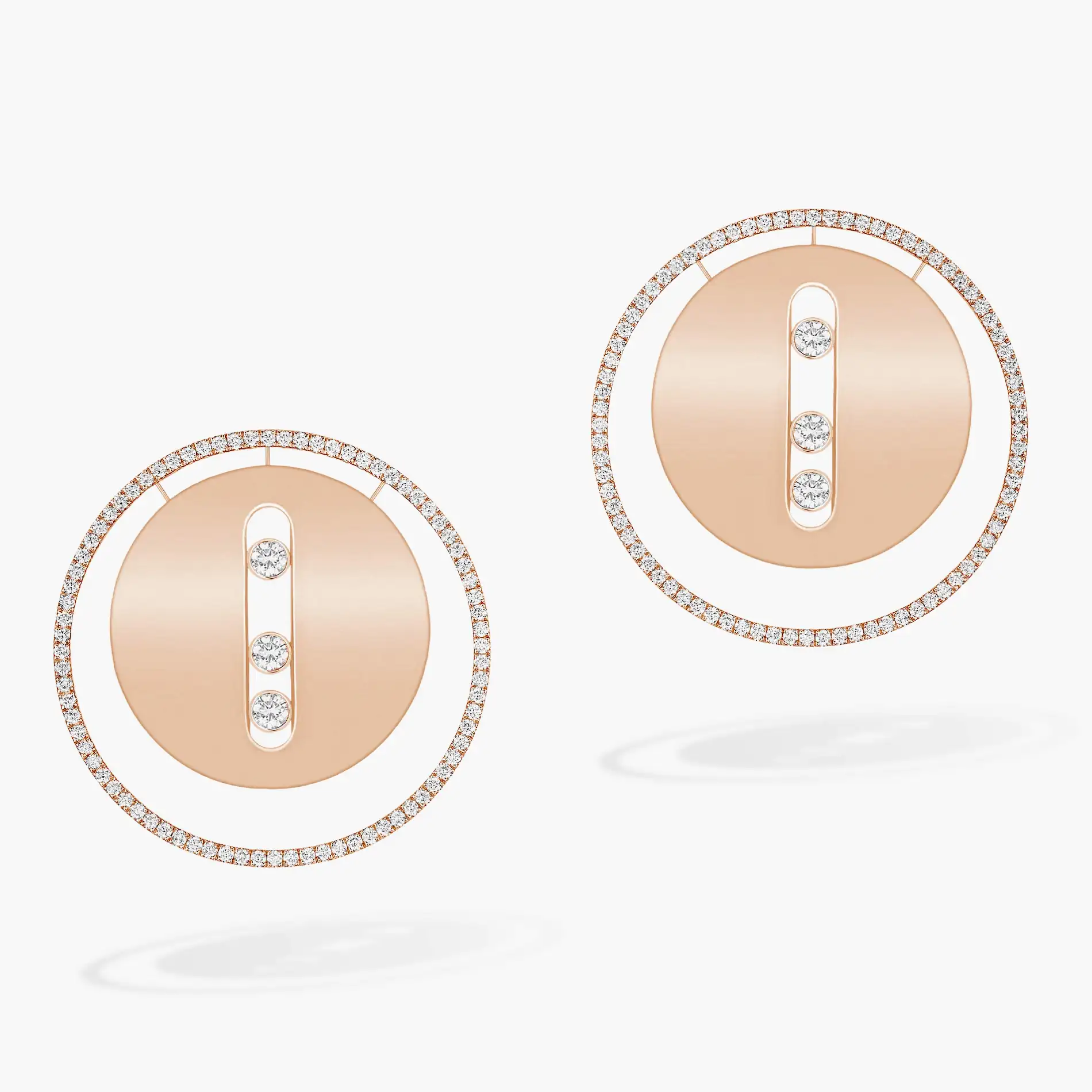 Messika Lucky Move Gm Rose Gold Diamond Earrings 10818 Pg