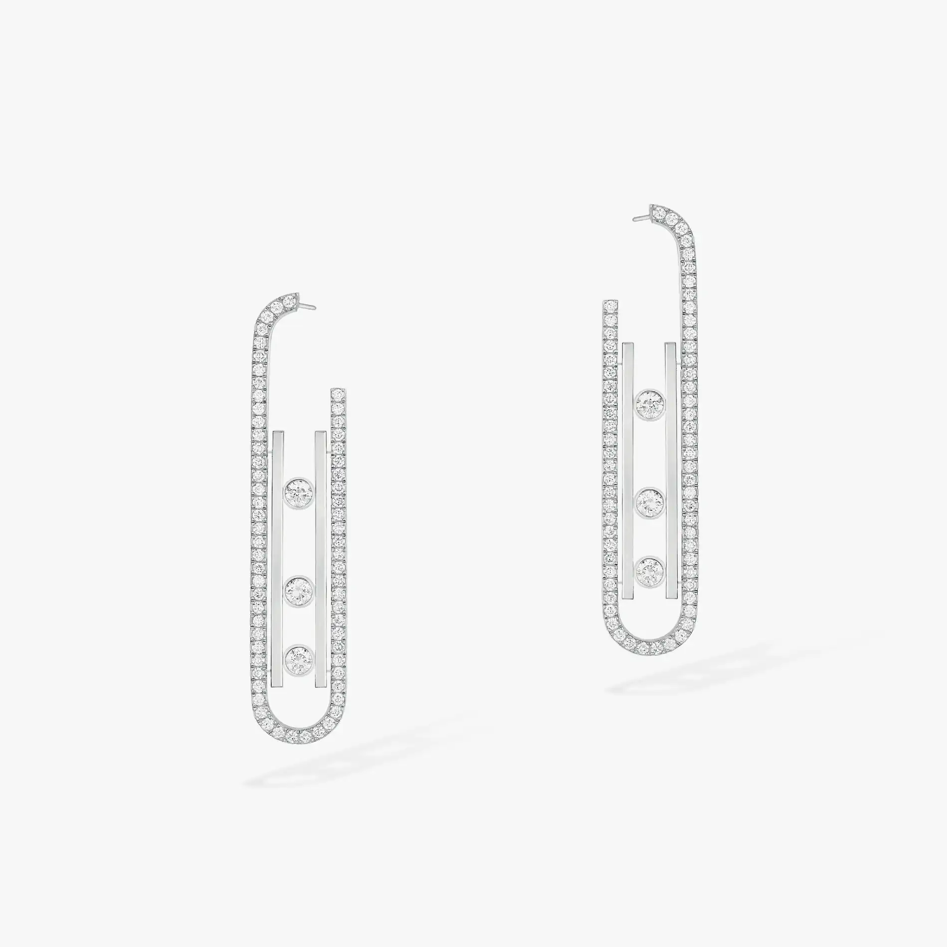 Messika Boucles d'oreilles Move 10th PM White Gold Diamond Earrings 10811-WG