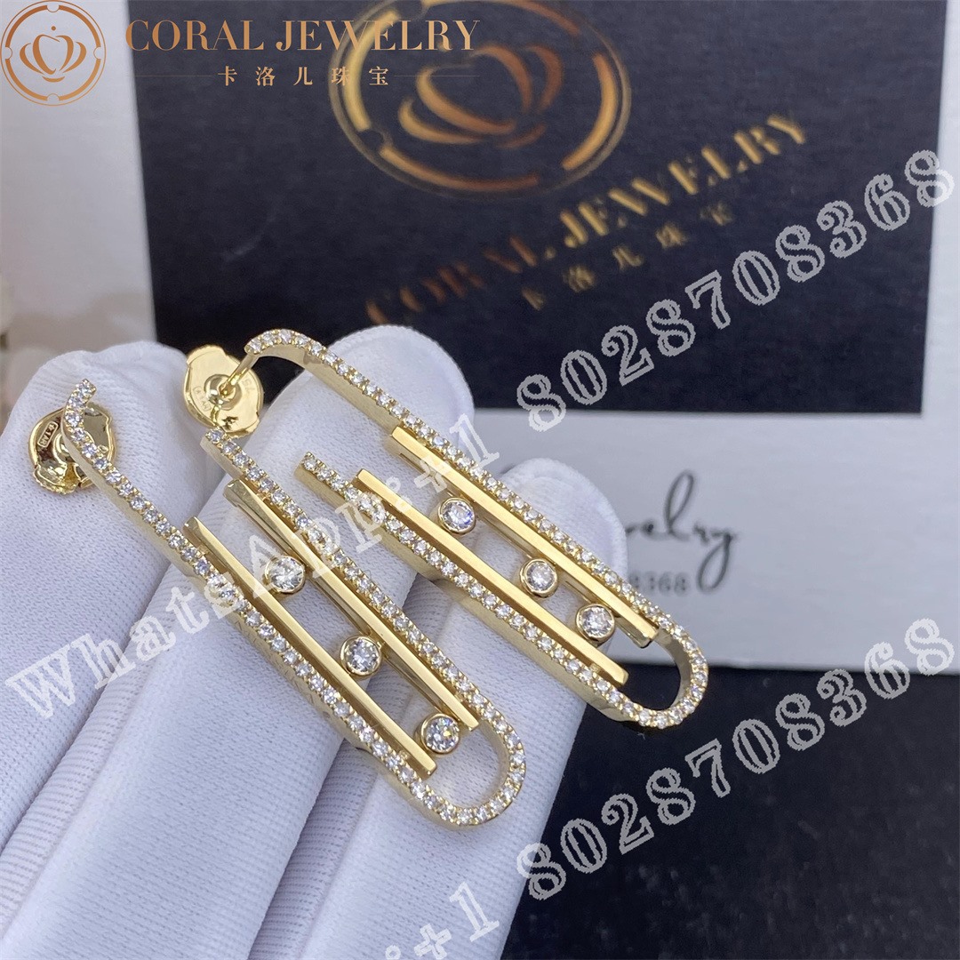 Messika Boucles Doreilles Move 10th Pm Yellow Gold Diamond Earrings 10811 Yg Coral (1)