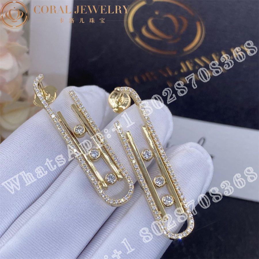 Messika Boucles Doreilles Move 10th Pm Yellow Gold Diamond Earrings 10811 Yg Coral (3)