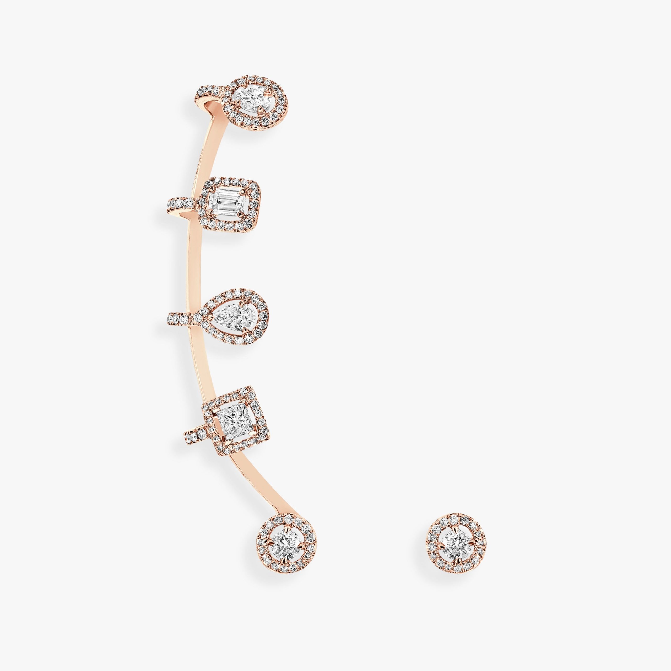 Boucles Oreilles Diamant Or Rose My Twin Multiformes 06158 1