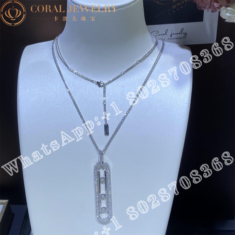 Messika Move 10th Anniversary White Gold Diamond Necklace 07228 Wg Coral (12)