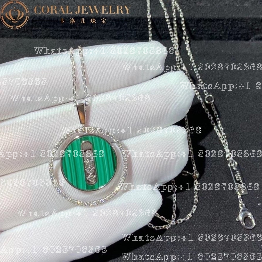 Messika Lucky Move MM Malachite White Gold For Her Diamond Necklace 10840-WG