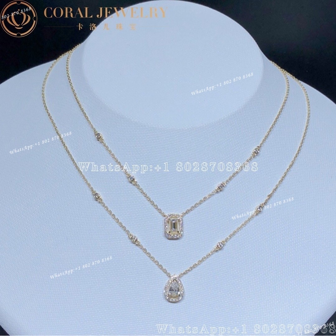 Messika My Twin 2 Rows Yellow Gold Diamond Necklace 06506-YG